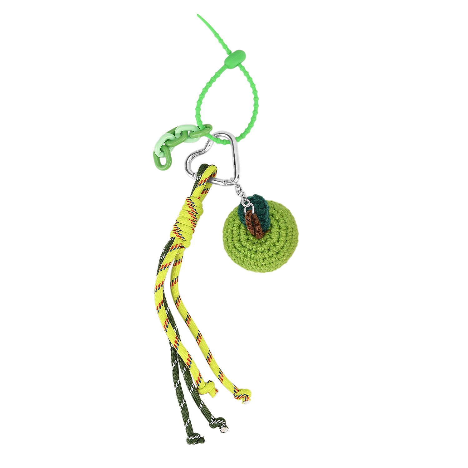 Set of 2 Crochet Fruit Charms Keychain - Green &amp; Orange V32357881 5