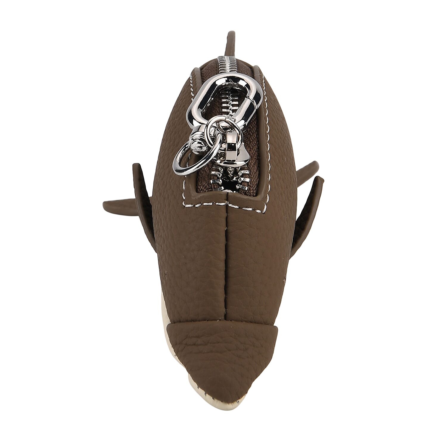 Genuine Leather Dolphin Bag Charm &amp; Coin Wallet (18cm) - Dark Brown V32353465 3