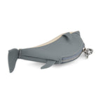Genuine Leather Dolphin Bag Charm & Coin Wallet (18cm) - Dark Brown