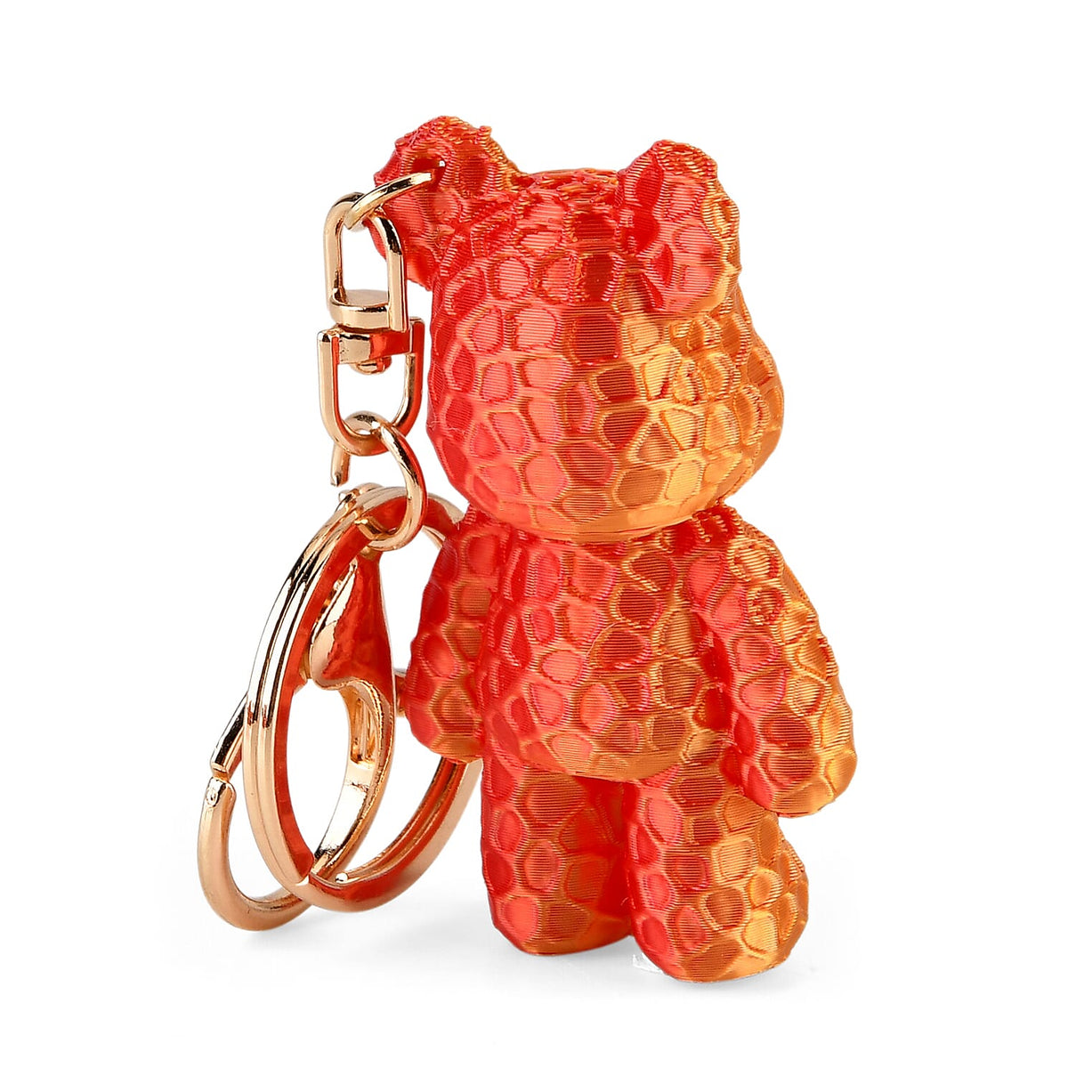 Livmore 3D Easter Egg with Bear Keychain (11cm) - Red &amp; Orange V32357219 4