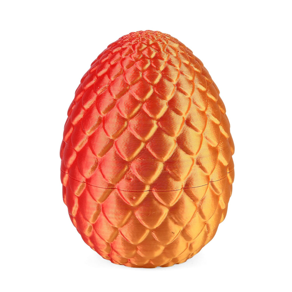 Livmore 3D Easter Egg with Bear Keychain (11cm) - Red & Orange