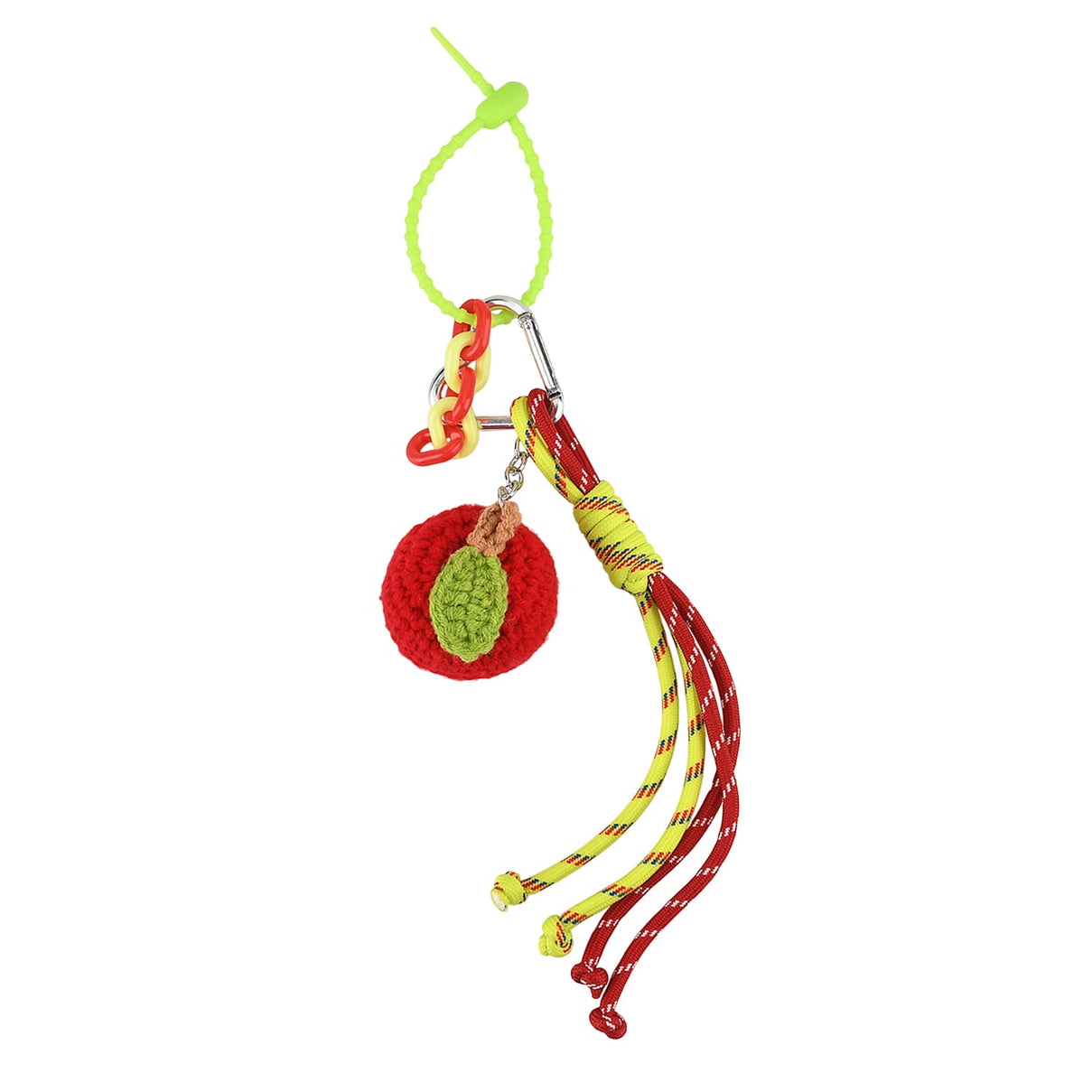 Set of 2 Crochet Fruit Charms Keychain - Orange &amp; Red V32363314 5