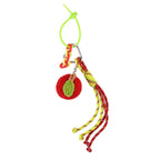Set of 2 Crochet Fruit Charms Keychain - Orange & Red