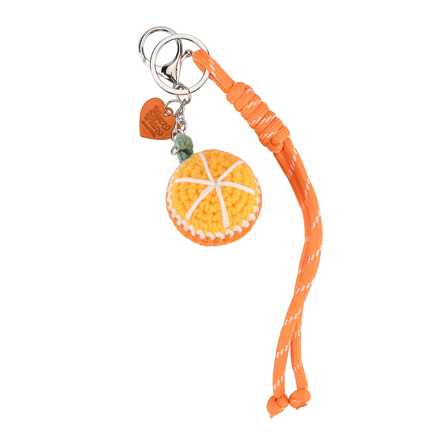 Set of 2 Crochet Fruit Charms Keychain - Orange &amp; Red V32350136 7