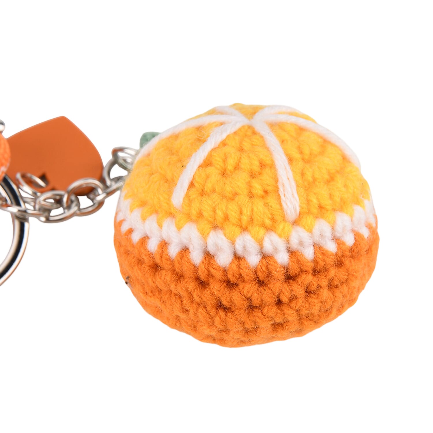 Set of 2 Crochet Fruit Charms Keychain - Orange &amp; Red V32350136 8