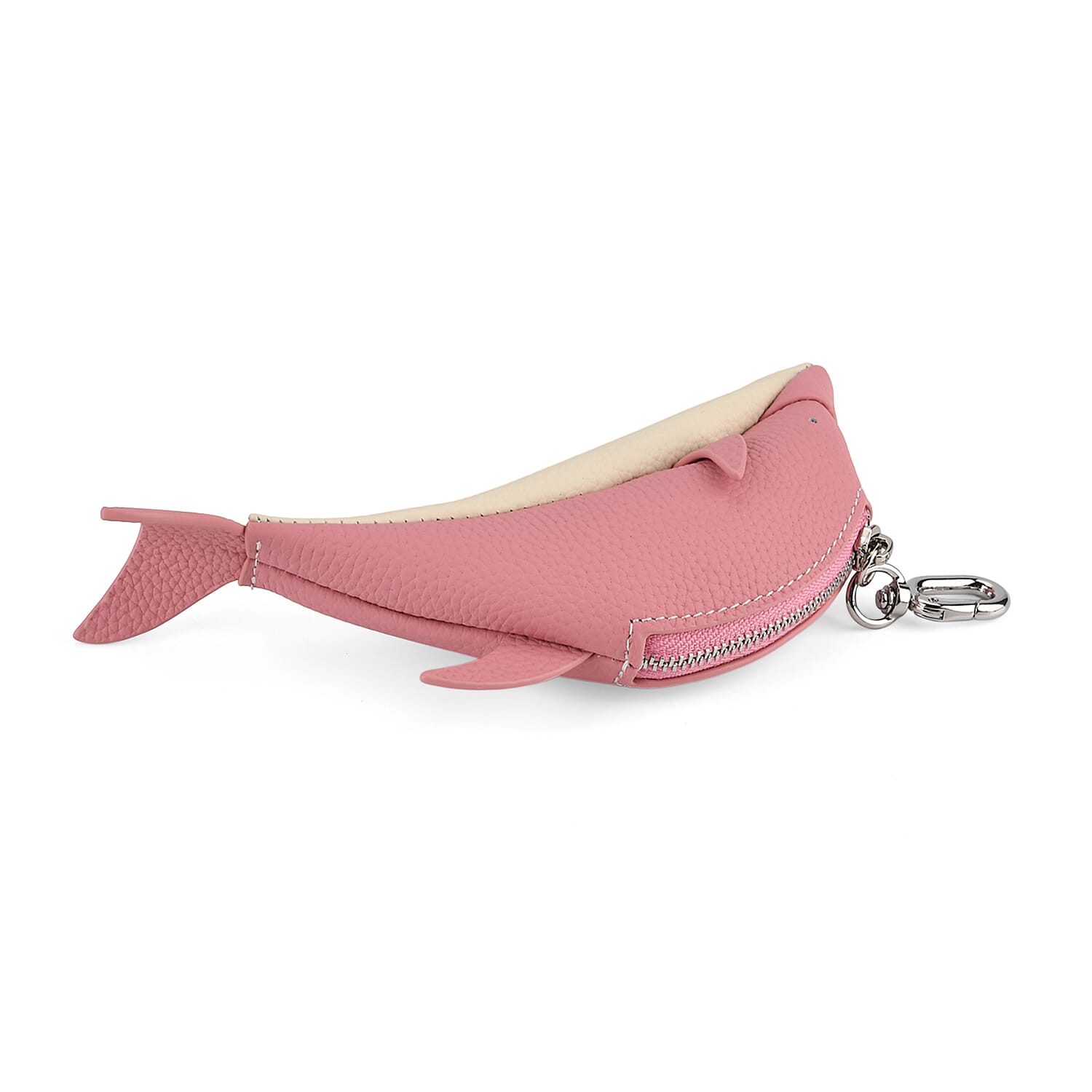 Genuine Leather Dolphin Bag Charm &amp; Coin Wallet (18cm) - Pink V32351799 4