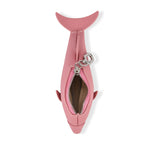 Genuine Leather Dolphin Bag Charm & Coin Wallet (18cm) - Pink
