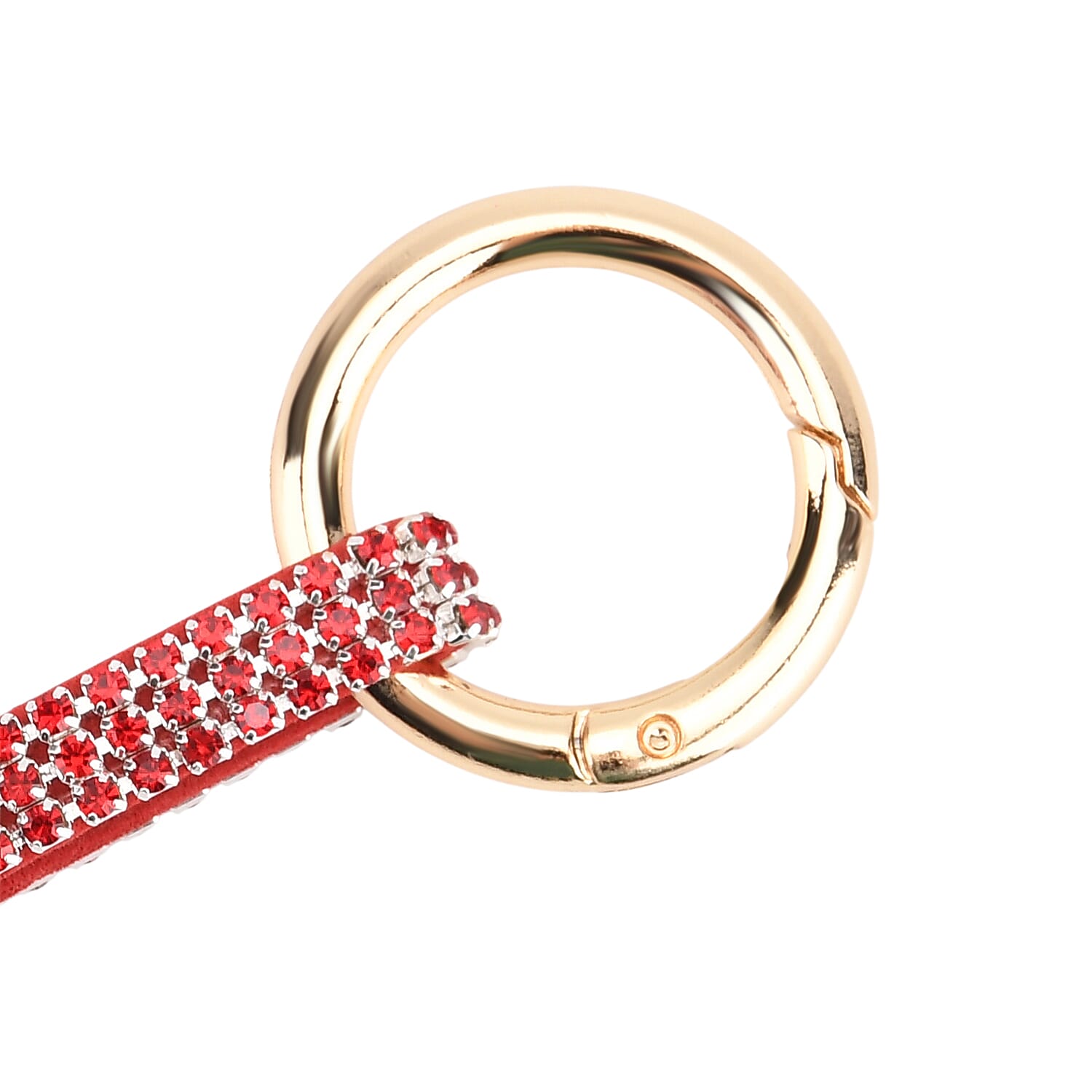 Designer Inspired - Set of 2 Sparkling Dog and Smiling Face Keychain-Bag Charm - Red V32364062 6