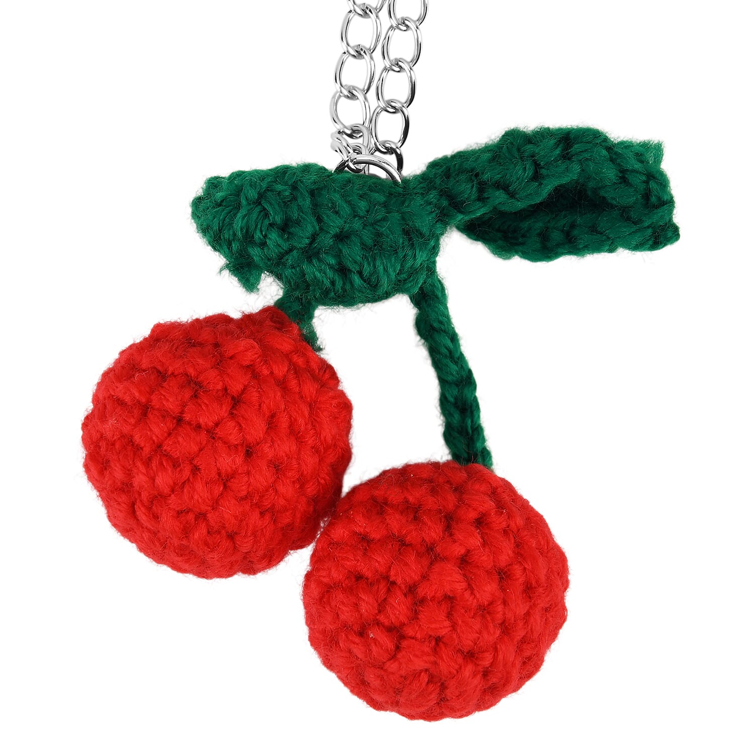 Set of 2 Crochet Fruit Charms Keychain - Red &amp; Green V32354088 8