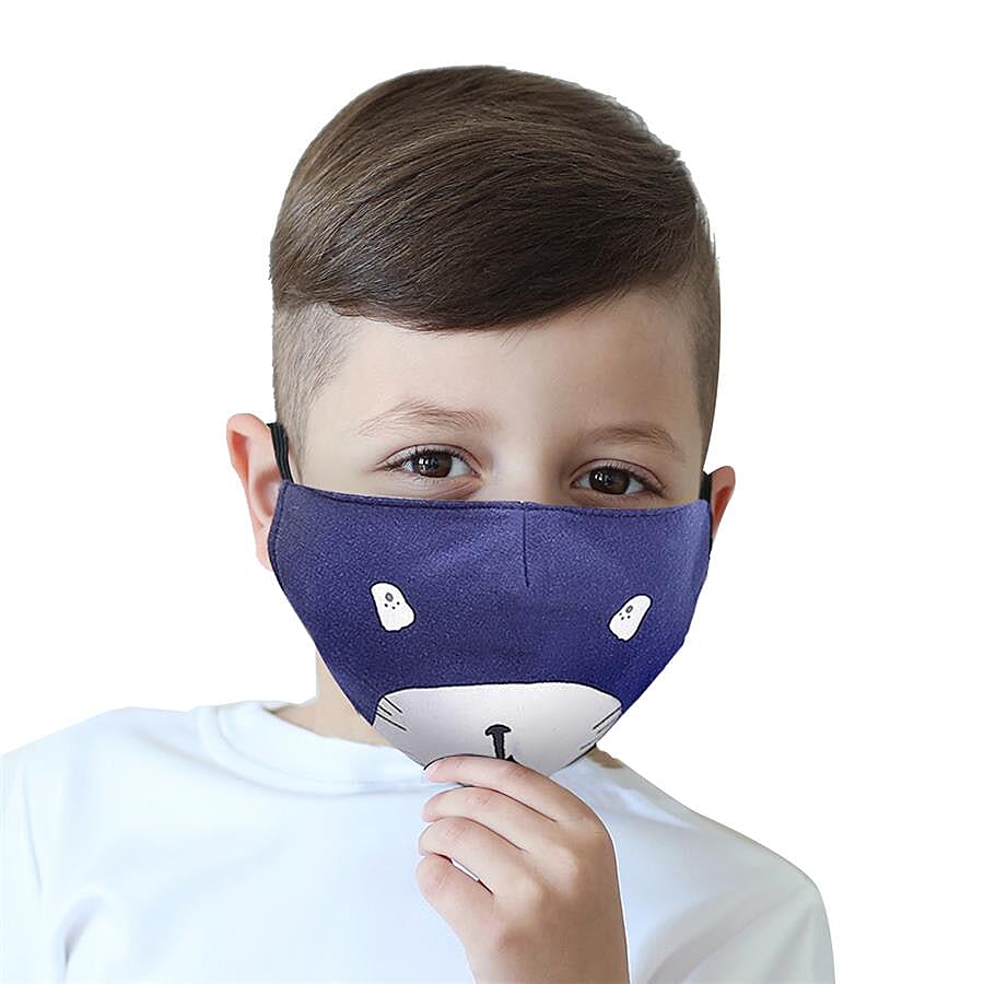 Kids Reusable Face Cover in Dark Blue Colour 3629938 2