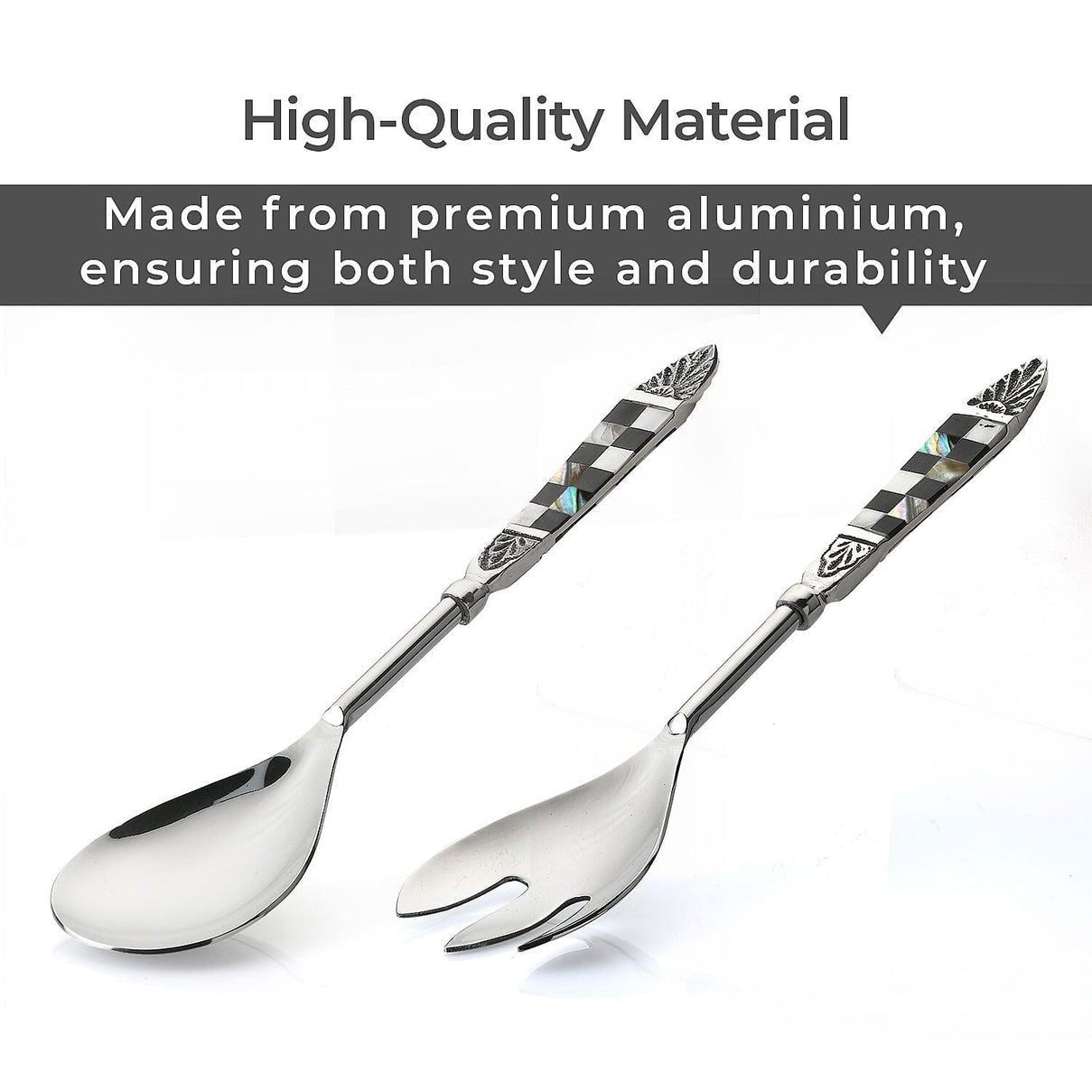 Salad Servers Kitchen Set of 2 - Aluminium 7798945 2
