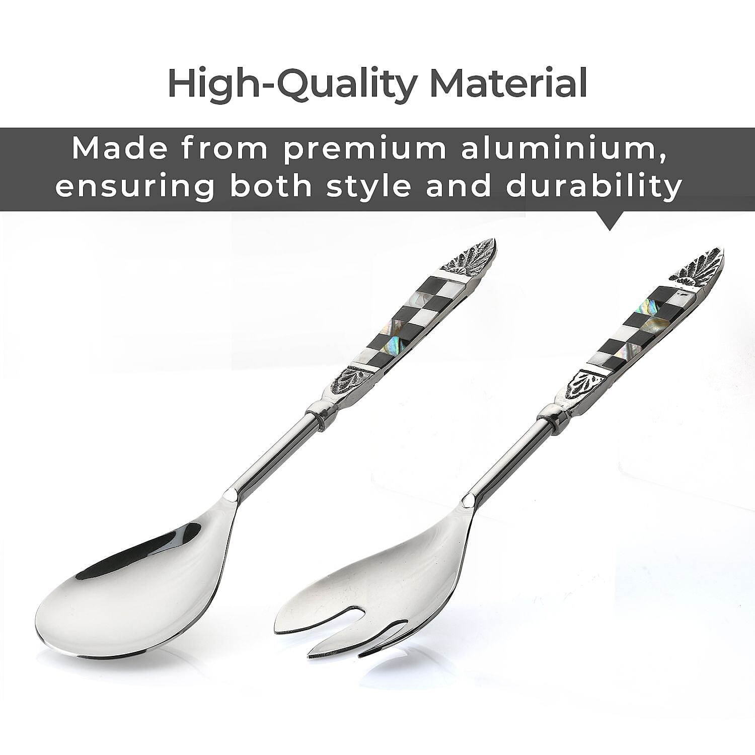 Salad Servers Kitchen Set of 2 - Aluminium 7798945 2
