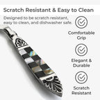 Set of 2 Salad Server with Black Gift Box - Silver