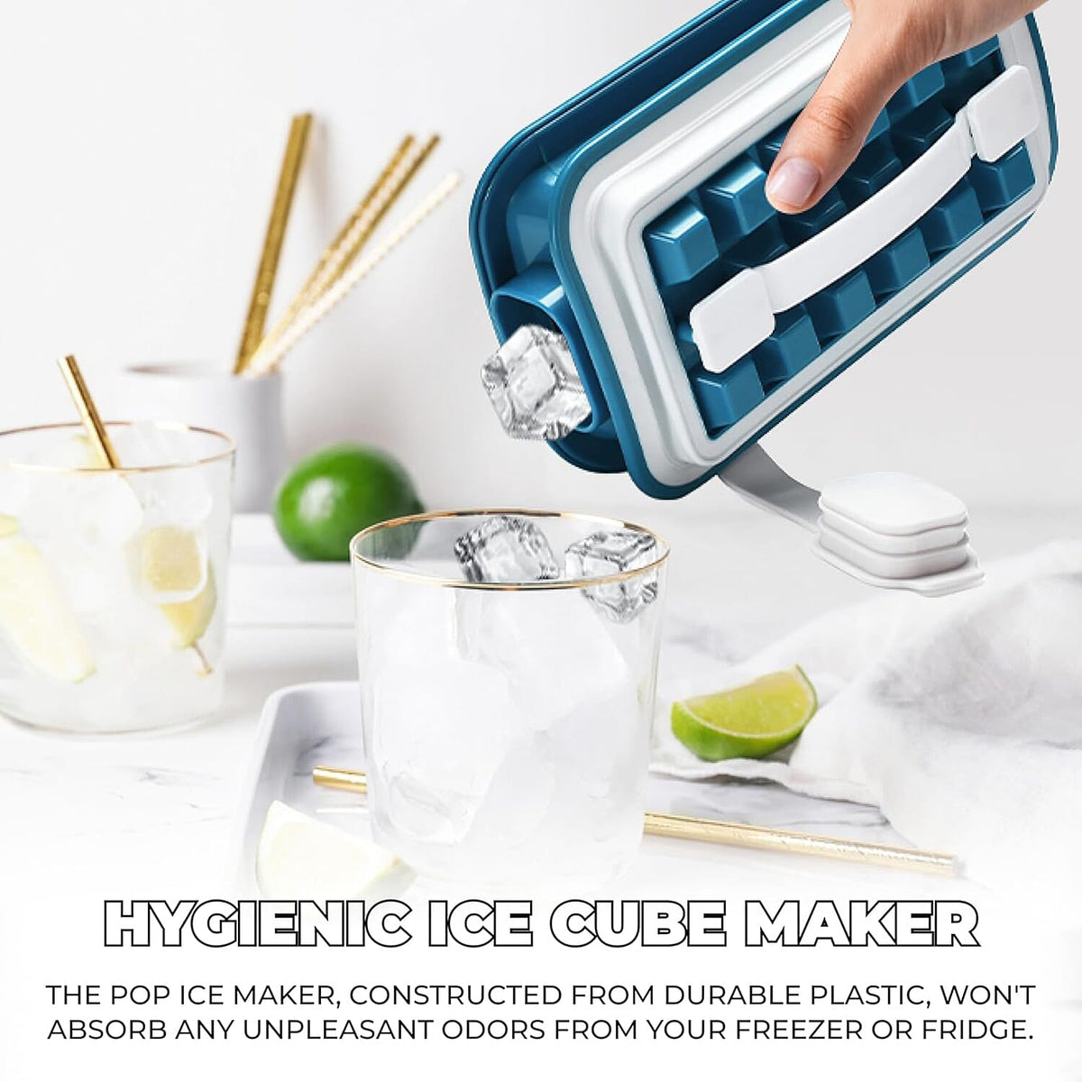 Linea Ice Cube Mould 100% Water Tight and No Spills Silicone Ice Trays 8054812 3