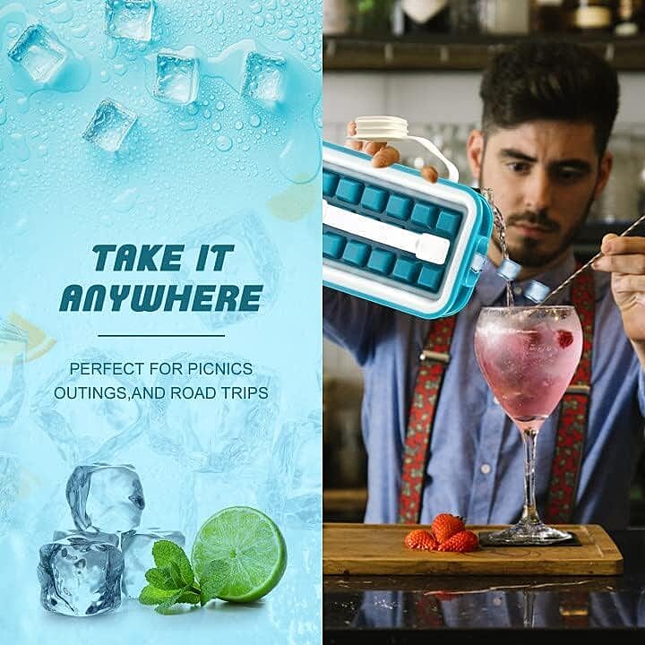 Linea Ice Cube Mould 100% Water Tight and No Spills Silicone Ice Trays 8054812 7