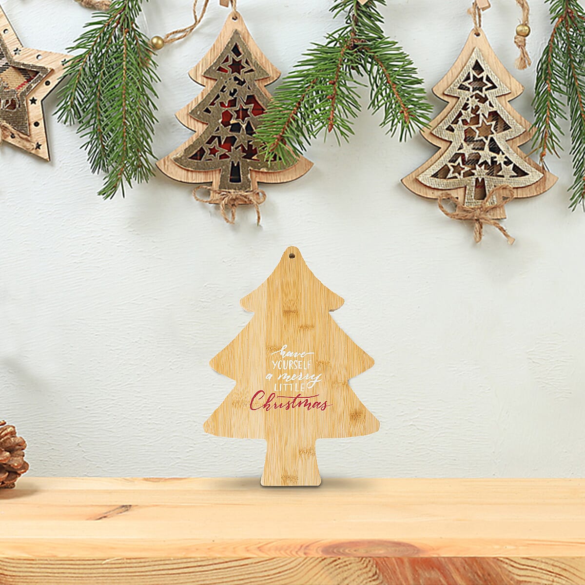 Tree Shaped Bamboo Serving Board (Size 33 x 24 cm) - Wood 7552989 2