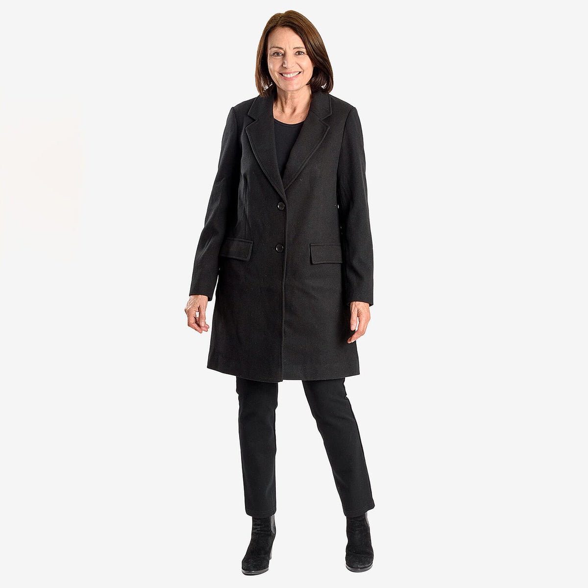 Midlength Knitted Stylish Collared Coat V32702095 0