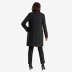 Midlength Knitted Stylish Coat (Size 12) - Black