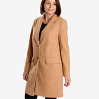 Midlength Knitted Stylish Coat (Size 8) - Camel