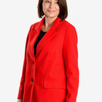 Midlength Knitted Stylish Coat (Size 8) - Red