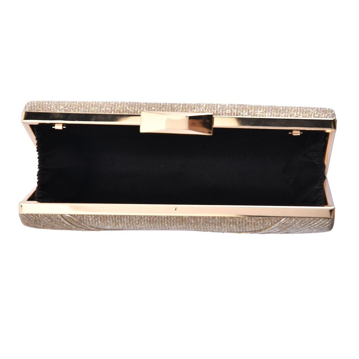Knot Pattern Clutch Bag with Shoulder Metal Chain - Gold 7163926 5