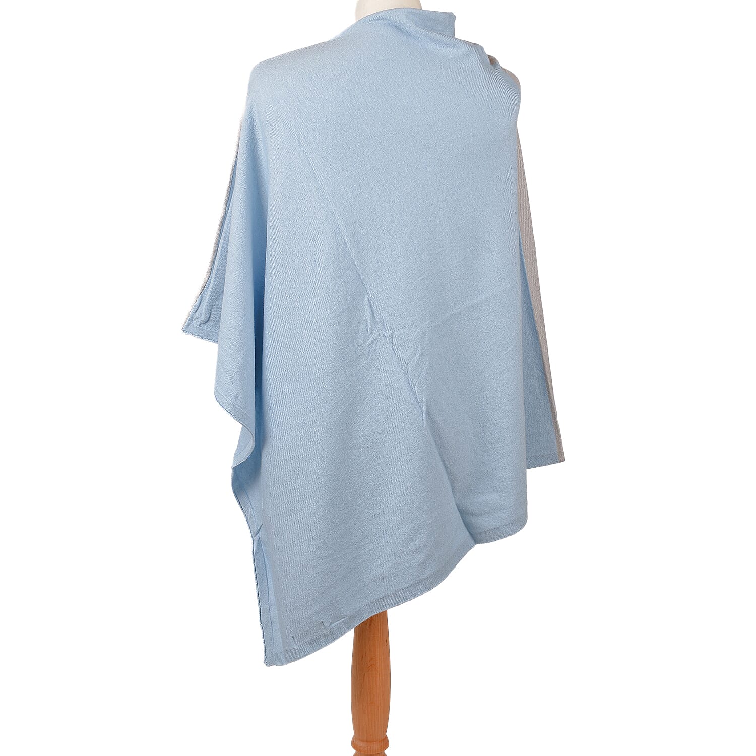 Kris Ana Grey Coloured Shoulder Poncho - Blue 6069484 1