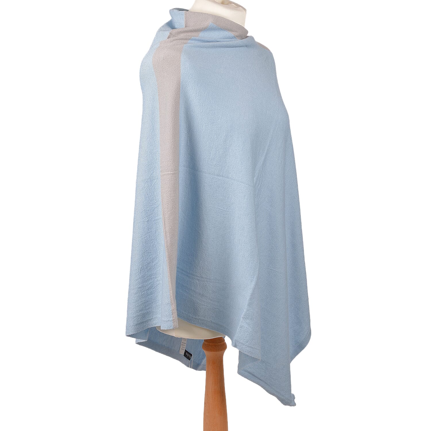 Kris Ana Grey Coloured Shoulder Poncho - Blue 6069484 2