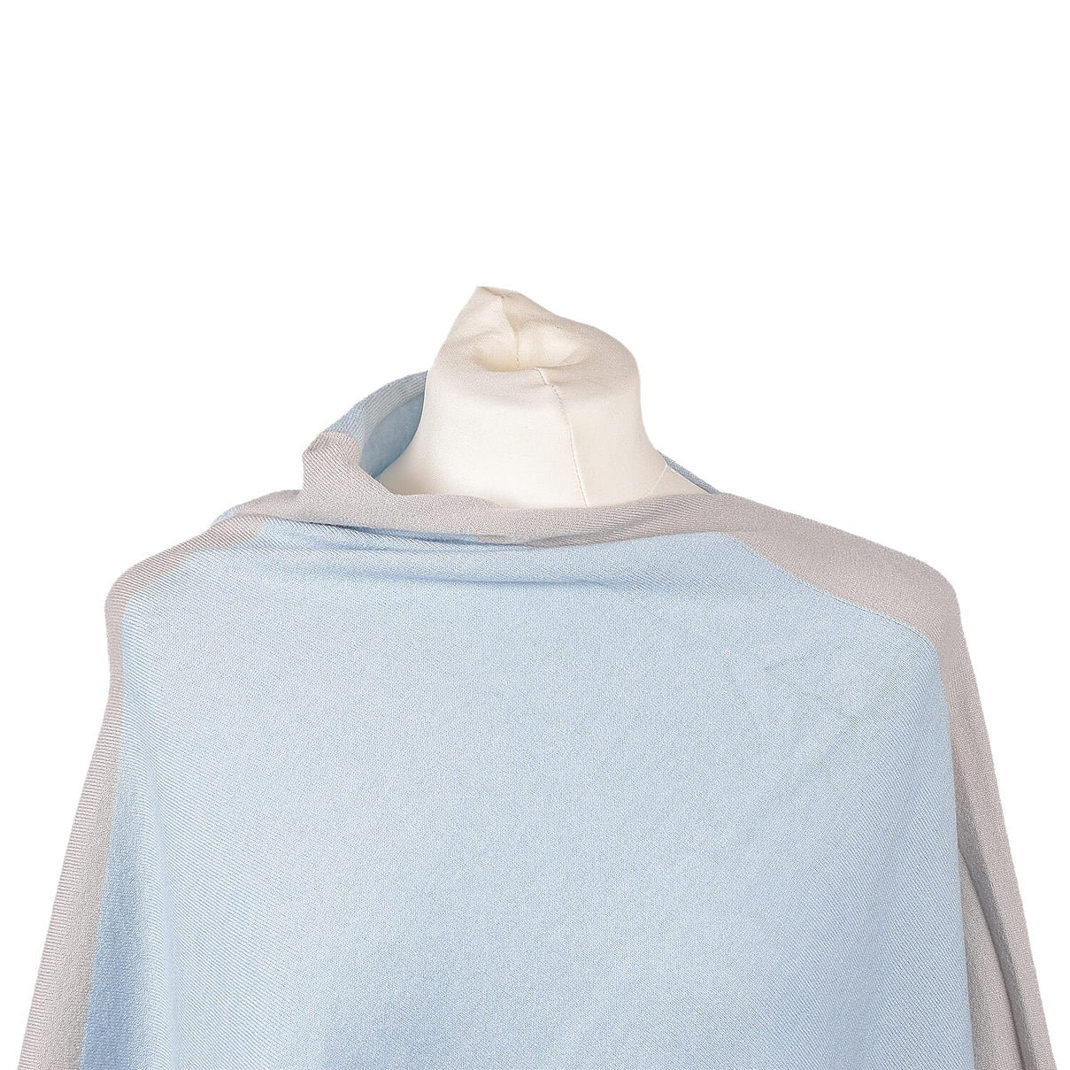 Kris Ana Grey Coloured Shoulder Poncho - Blue 6069484 3