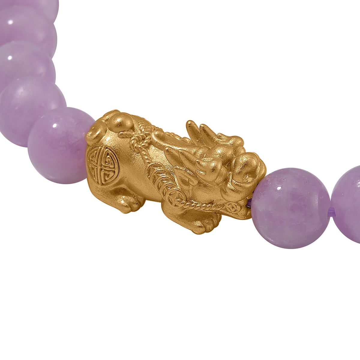 Kunzite Pixiu  Bracelet (Size 7 -7.5) in Yellow Gold Overlay Sterling Silver 120 ct. 7810621 3