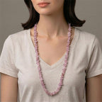Kunzite Chips Necklace (Size - 32) 353.00 Ct.