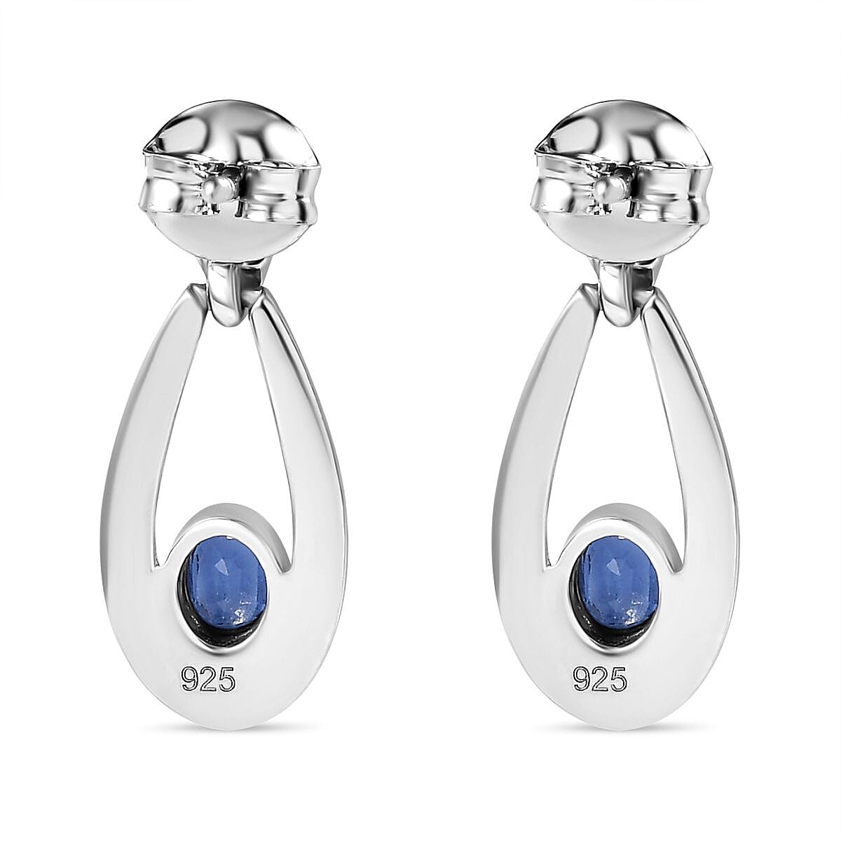 Natural Himalayan Kyanite Dangle Solitaire Earrings in Platinum Overlay Sterling Silver 7712297 4
