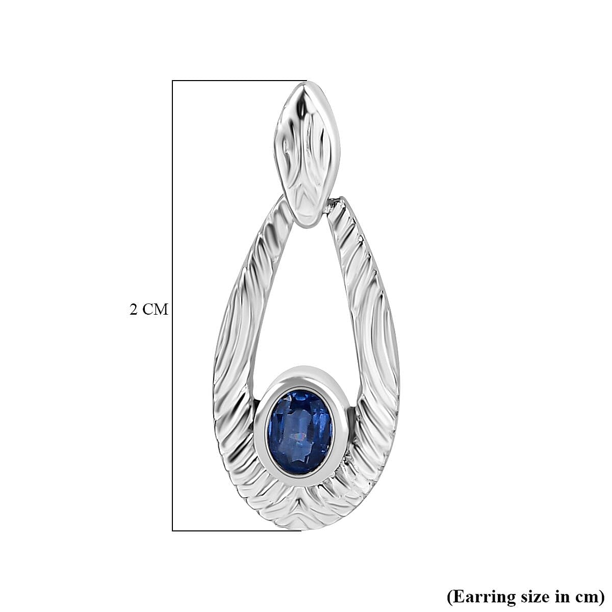 Natural Himalayan Kyanite Dangle Solitaire Earrings in Platinum Overlay Sterling Silver 7712297 5