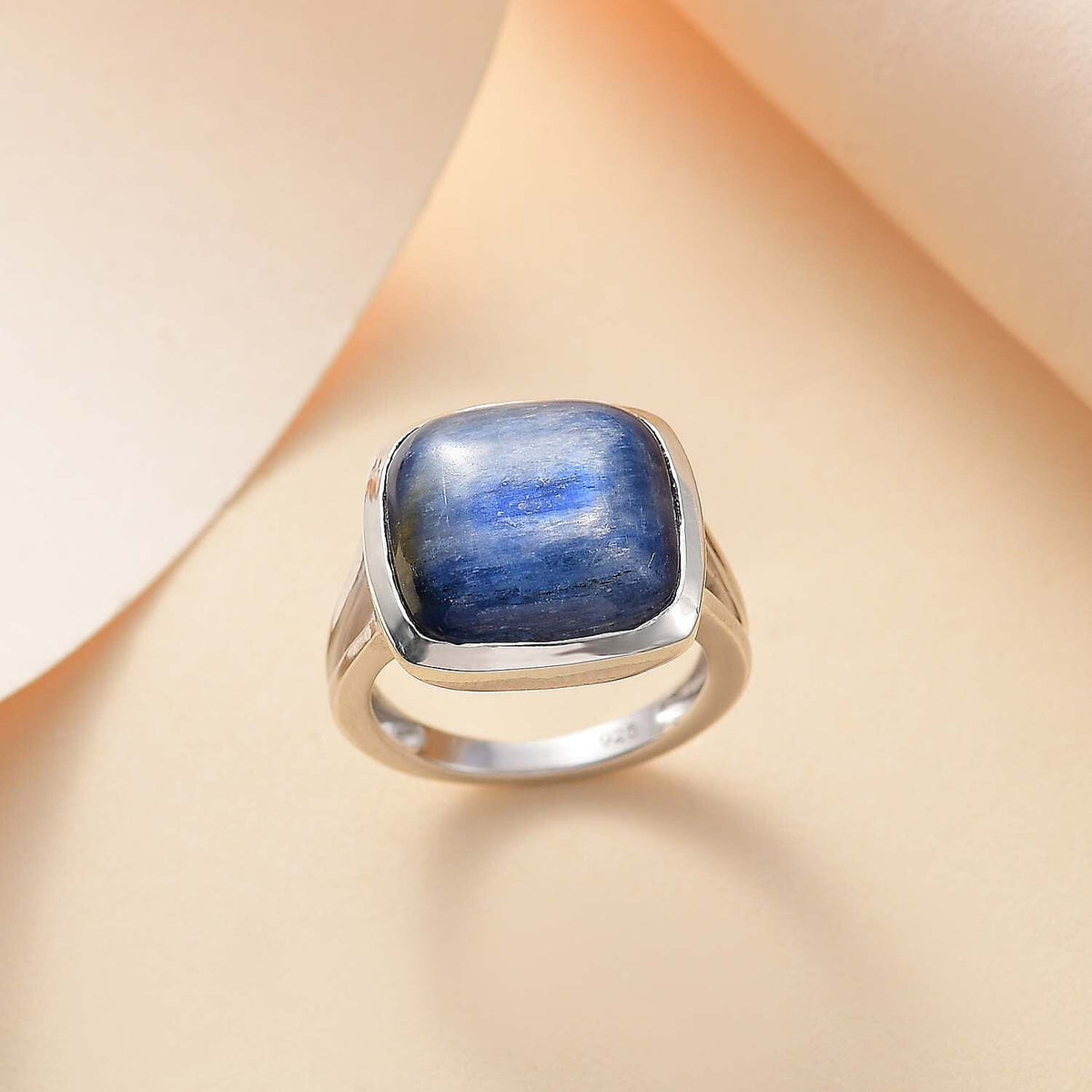 Kyanite Ring in Platinum Overlay Sterling Silver 10.404  Ct. 7862700 1