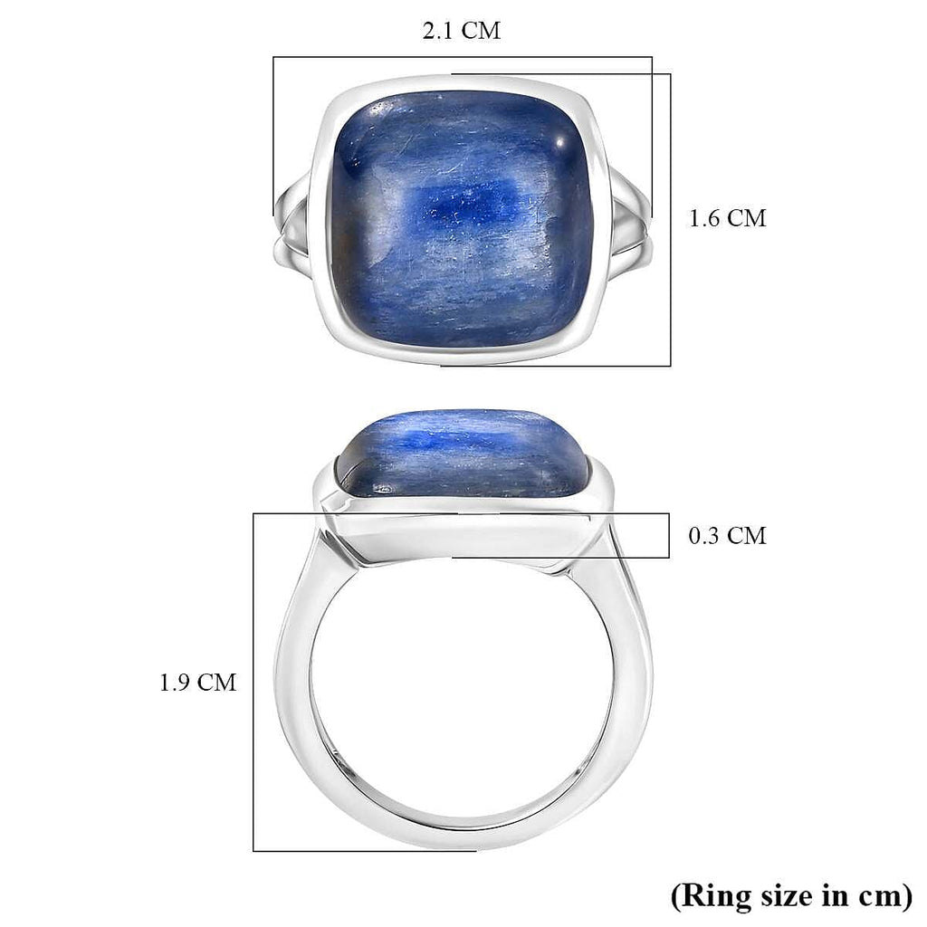 Kyanite Ring in Platinum Overlay Sterling Silver 10.404  Ct.