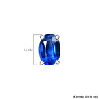 Natural Himalayan Kyanite Solitaire Stud Earrings With Push Back in Platinum Overlay Sterling Silver 1.26 Ct.