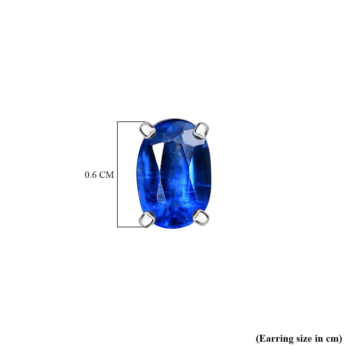 Natural Himalayan Kyanite Solitaire Stud Earrings With Push Back in Platinum Overlay Sterling Silver 1.26 Ct. 7712370 6