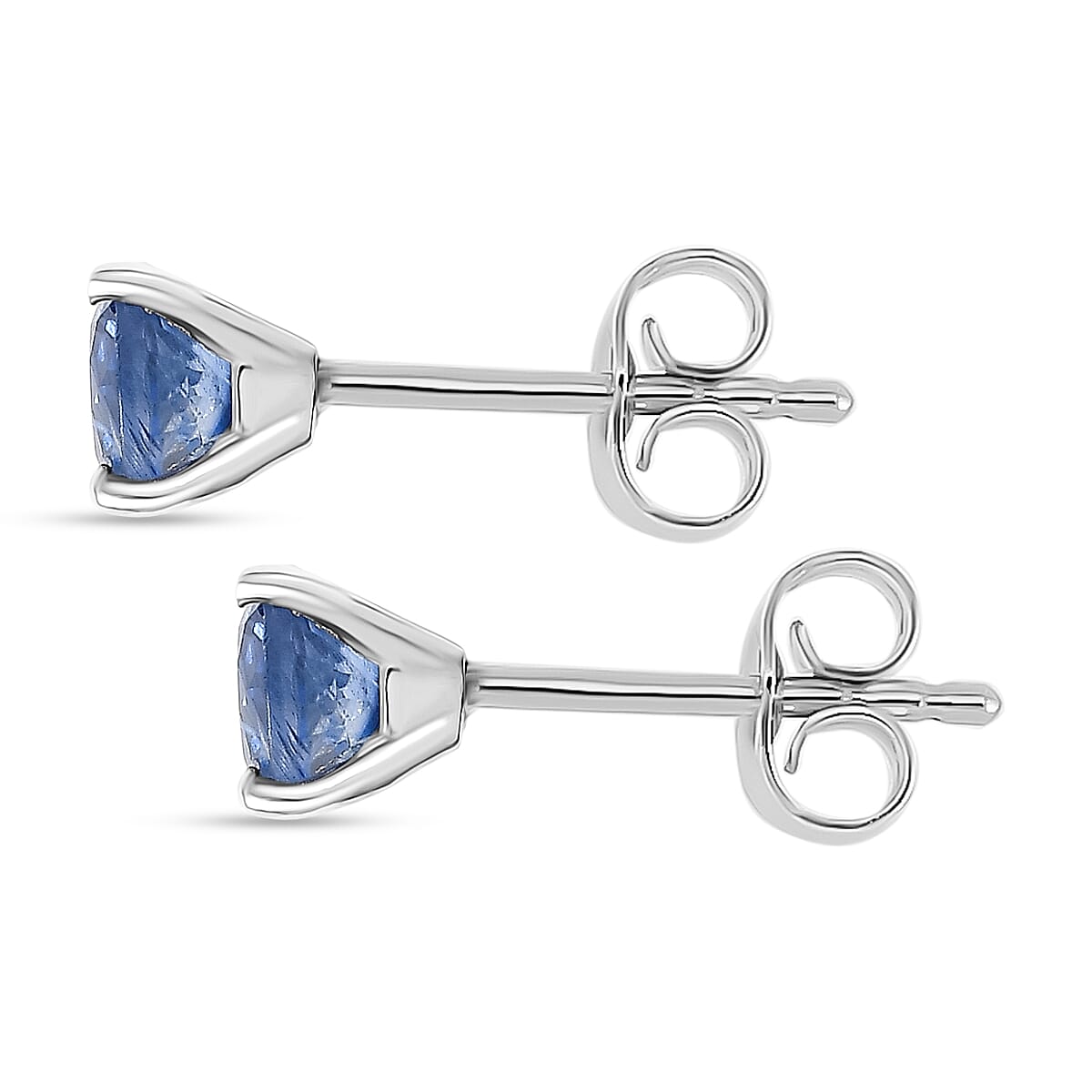 AAA Natural Kashmir Kyanite Solitaire Stud Push Post Earring in Platinum Overlay Sterling Silver 1.36 Ct. 8433055 4
