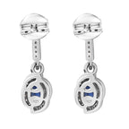 Natural Himalayan Kyanite & Natural Zircon Earrings in Platinum Overlay Sterling Silver 1.60 Ct.