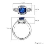 Natural Himalayan Kyanite & Natural Zircon Ring in Platinum Overlay Sterling Silver 2.56 Ct.