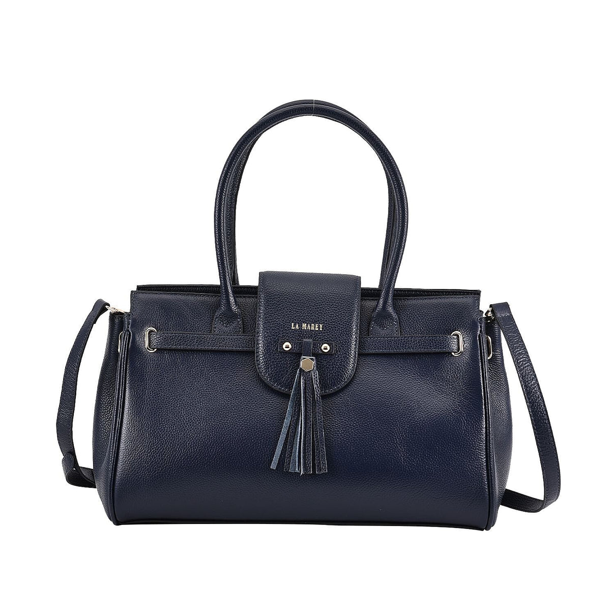 La Marey 100% Genuine Leather Convertible Jenny Bag with Detachable Long Strap - Navy 8945441 0
