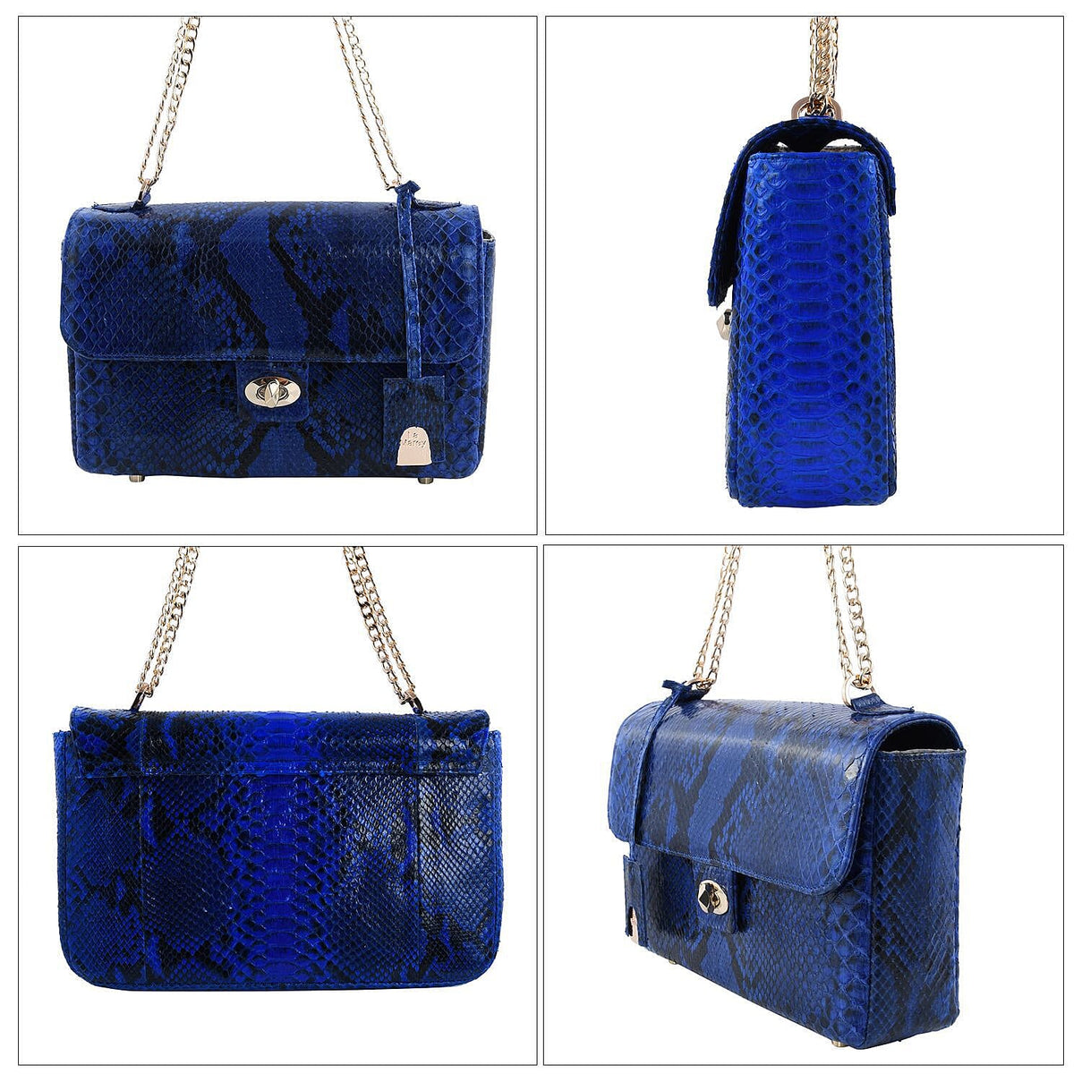 La Marey 100% Genuine Python Leather Crossbody Bag with Removable Shoulder Chain Strap 7323899 1