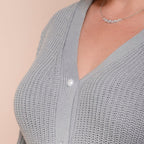 LA MAREY Ribbed Knit Skirt in Ash Grey Colour (Size M, 10-12)