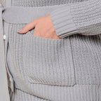 LA MAREY Ribbed Knit Skirt in Ash Grey Colour (Size M, 10-12)