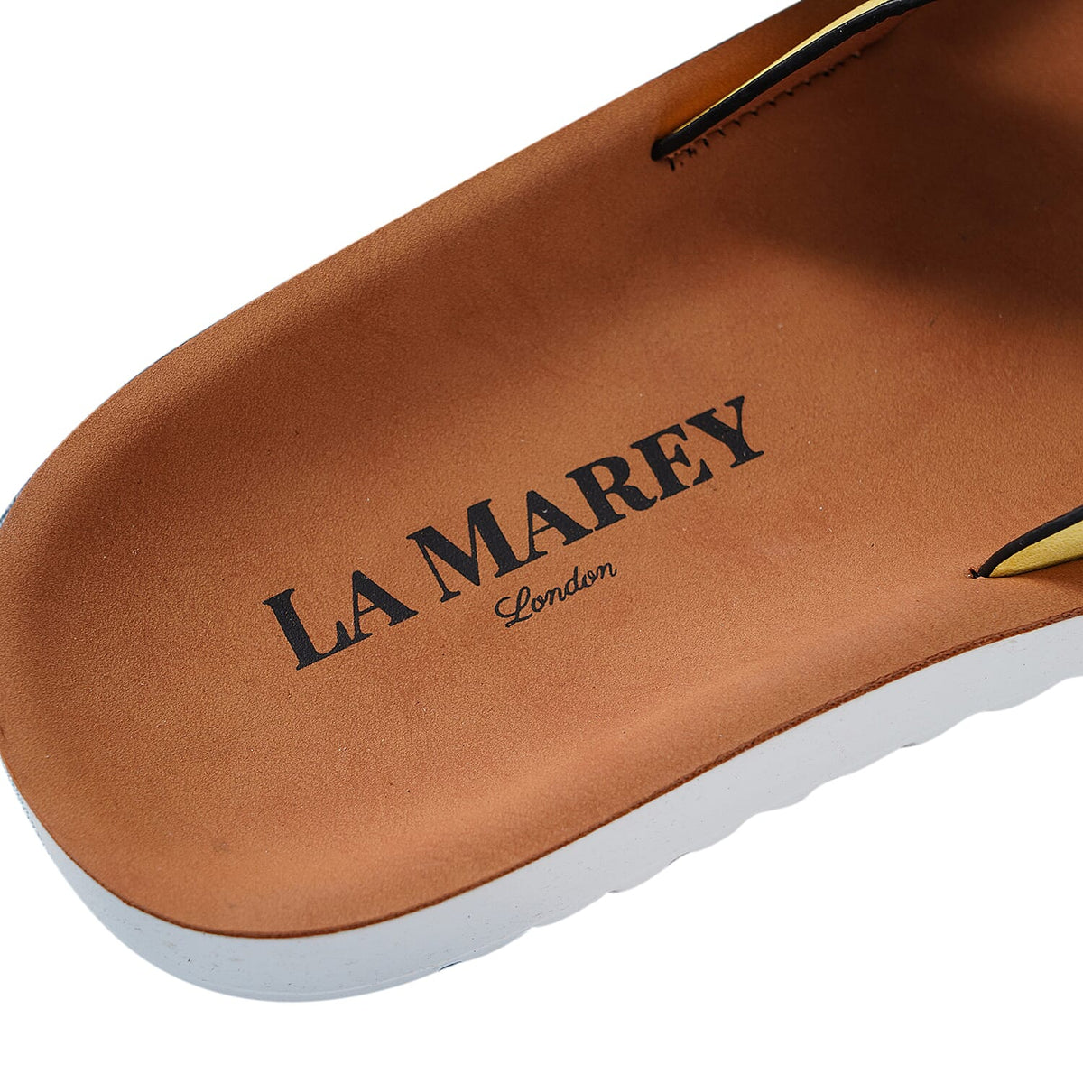 LA MAREY Criss Cross Pattern Two Strap Slippers - Yellow 3808958 13