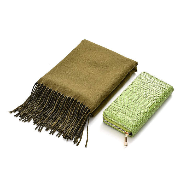 "Brand-LA MAREY style-Color-Olive Size-Profile-  PU wallet with RFID  Wall (exterior)-PU, Lining (Interior)-PVC-Polyester Pockets (exterior)- Zipped-1 Pockets (interior)-  Card slot-10,currency divide 4427303 1