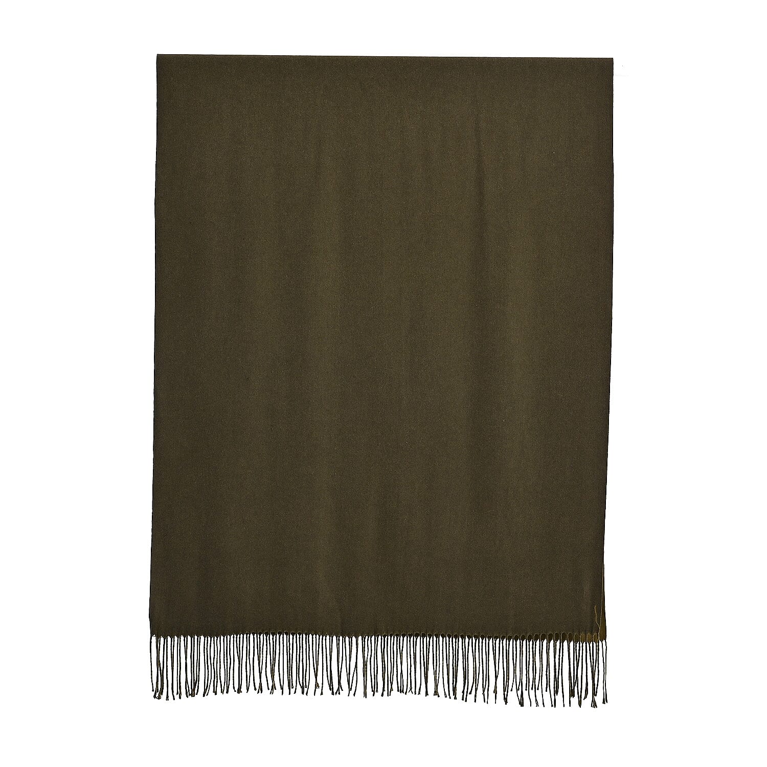 LA MAREY Croc-Embossed RFID Wallet &amp; Fringed Scarf (180 x 70cm) - Green &amp; Olive V32515473 8
