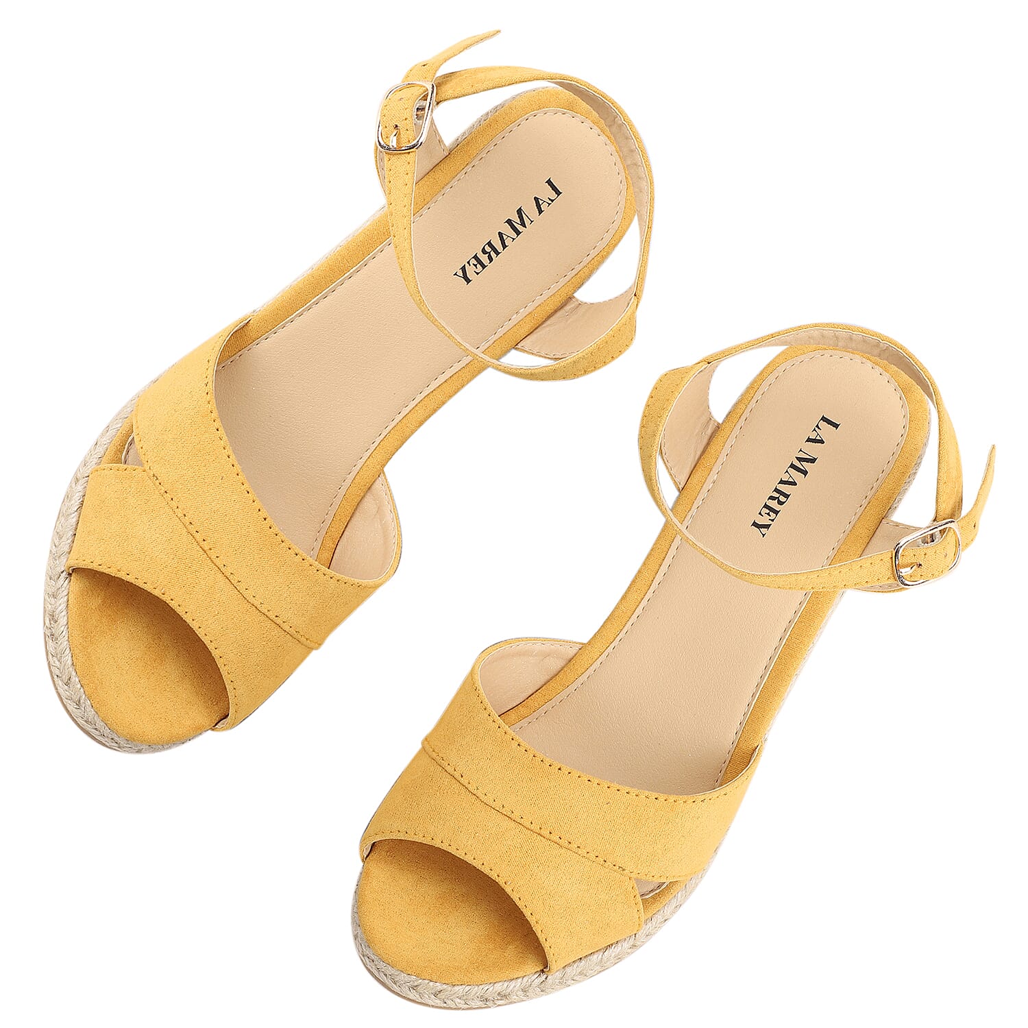 LA MAREY Espadrilles Open-Toe Adjustable High Heels 3808167 0