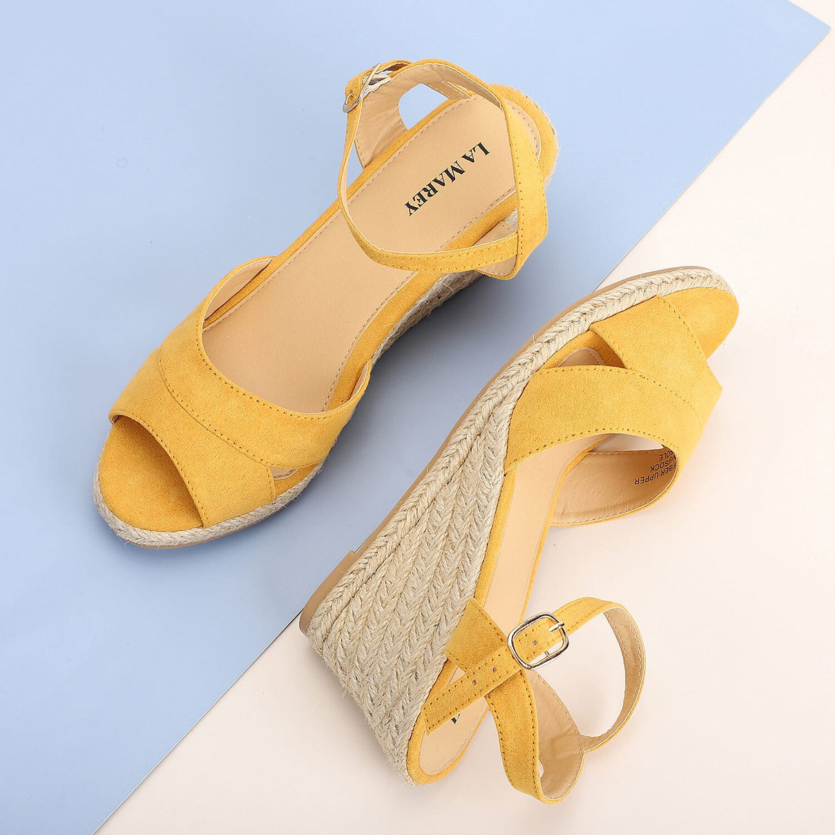 LA MAREY Espadrilles Open-Toe Adjustable High Heels 3808167 4