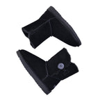 LA MAREY Genuine Suede & Faux Fur Lined Boots (Size 6) - Black
