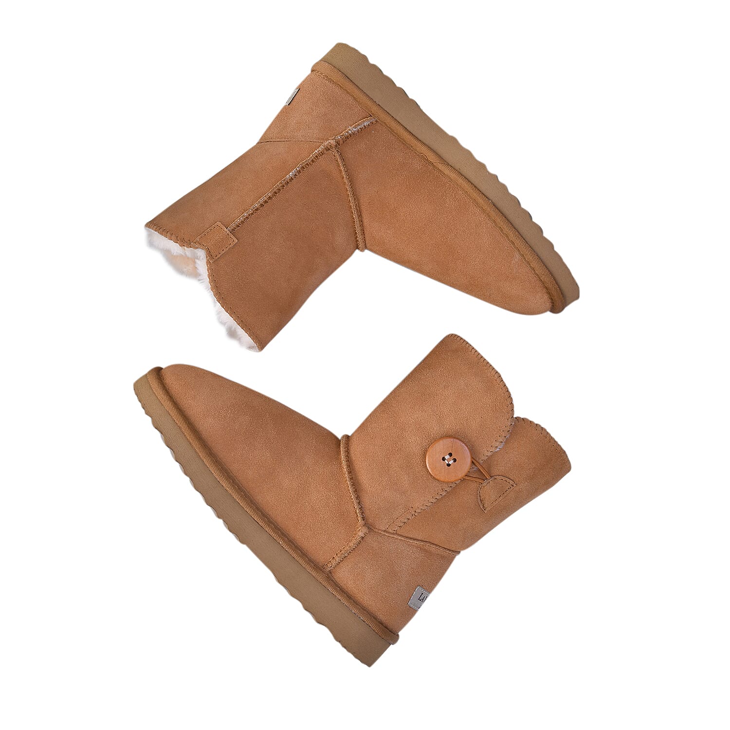 LA MAREY Faux Fur Inside Snow Boots - Light Brown 7519448 4